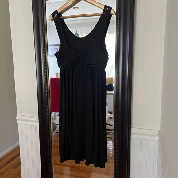 Maggy London V Neck Bedazzled Cocktail Dress Size 14 - Picture 3 of 5